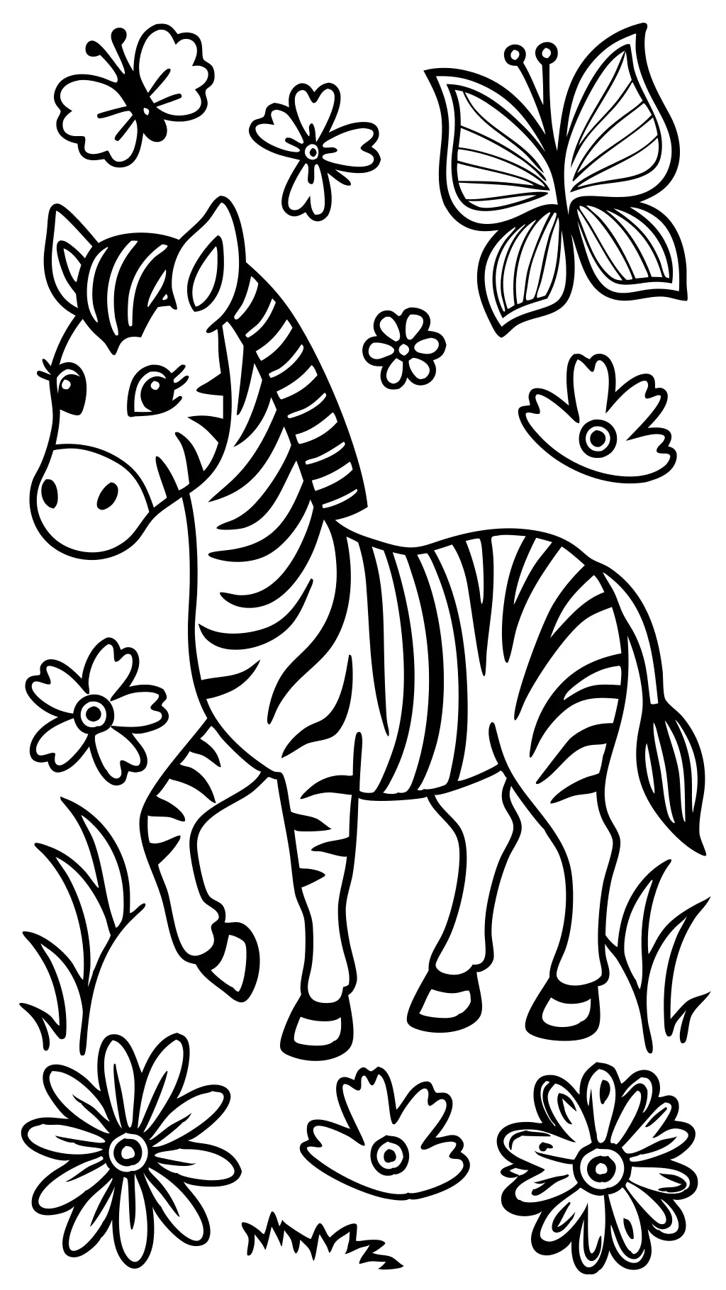 Páginas para colorear Zebra